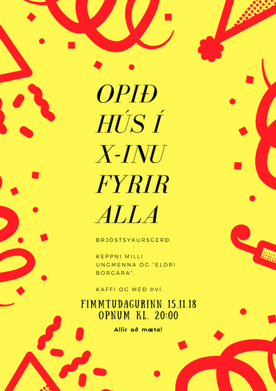 Opið hús í X-inu fimmtudaginn 15, nóvember