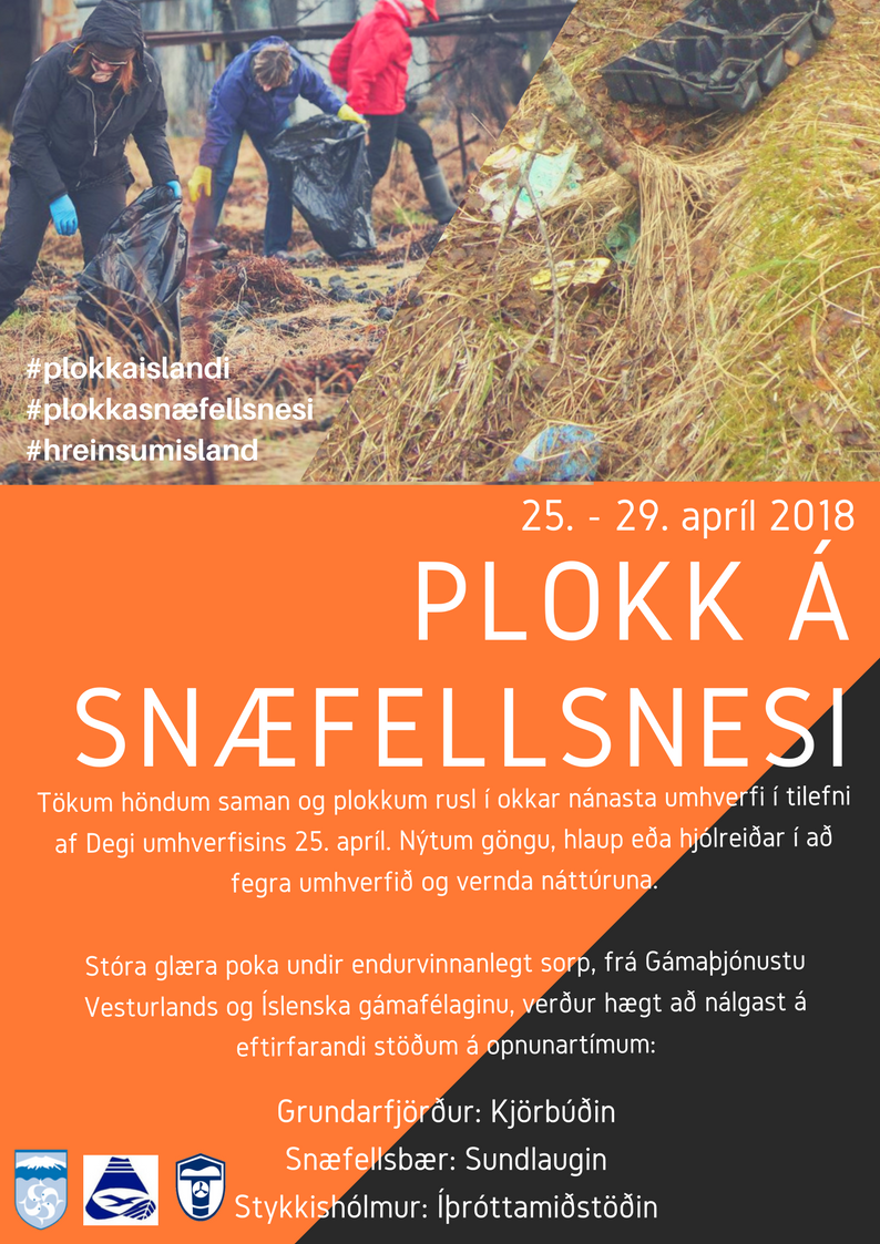 Plokk á Snæfellsnesi á Degi umhverfisins 25. apríl