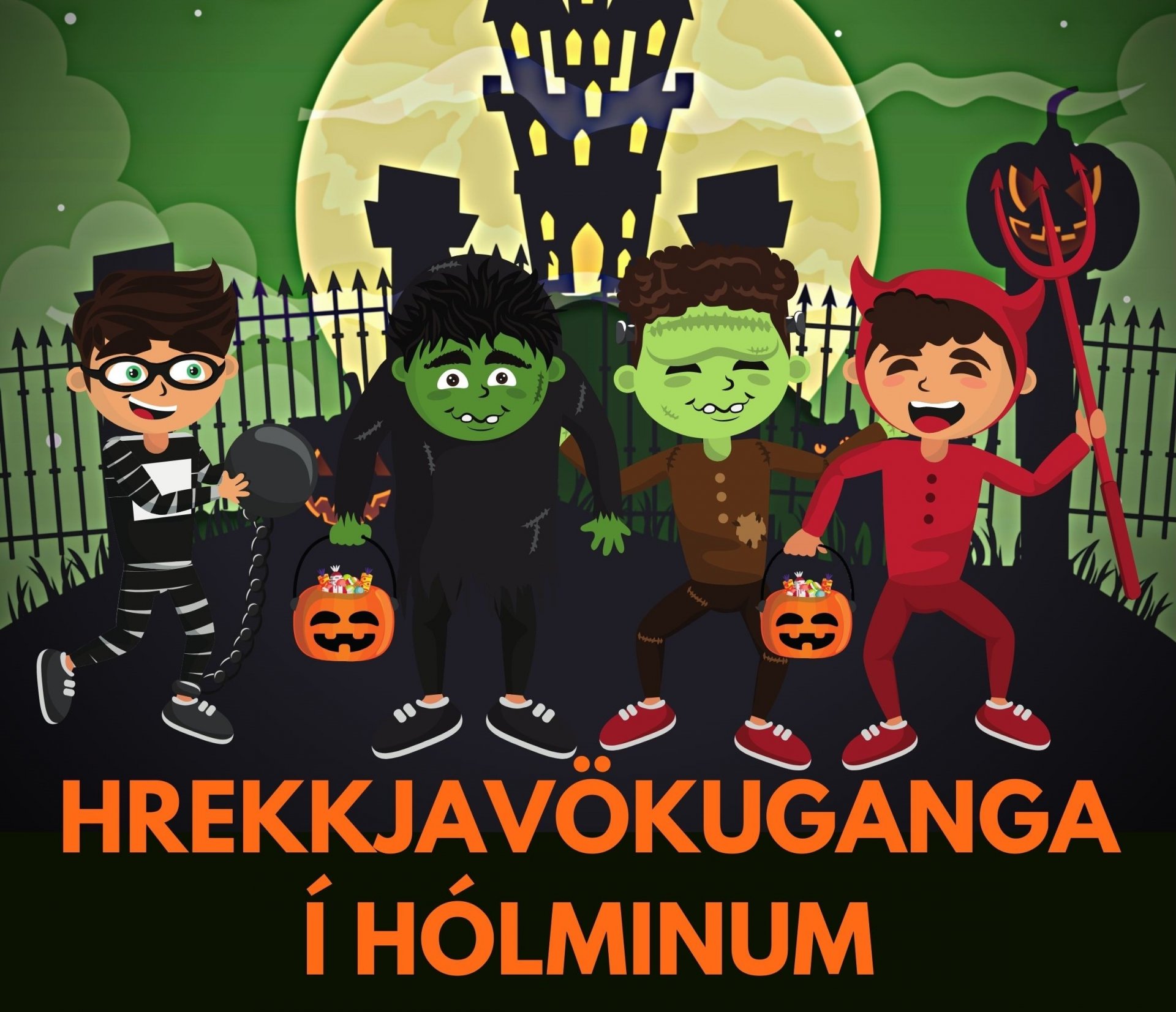 Hrekkjavaka haldin í Hólminum