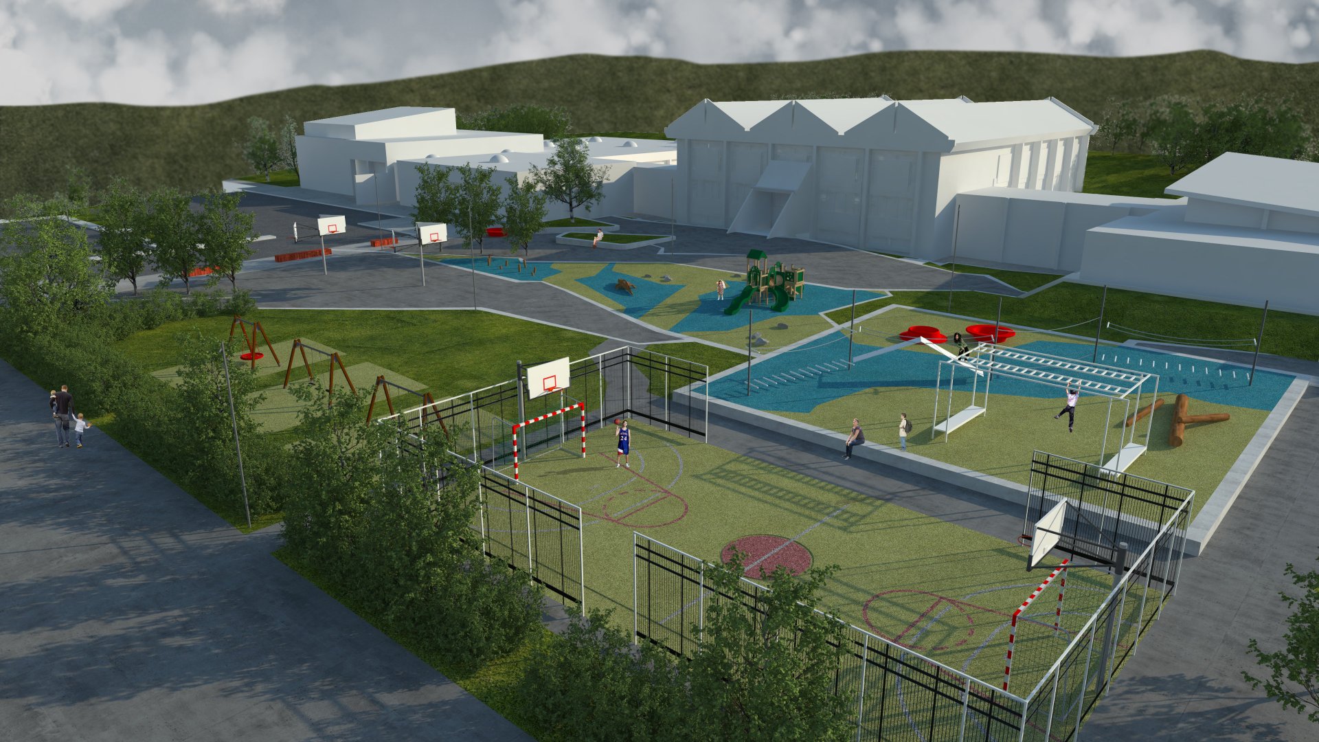 Tillögur að skipulagi skólalóðarinnar