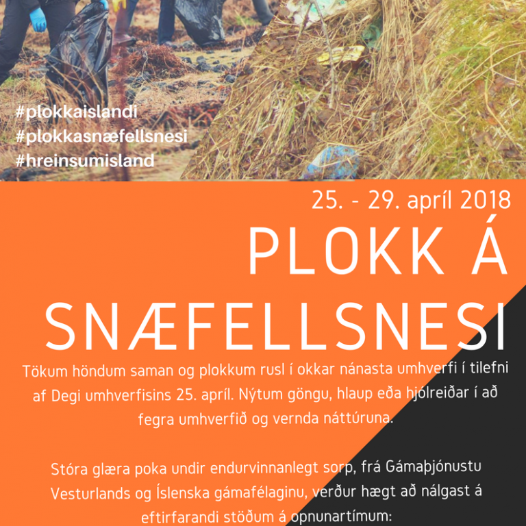 Plokk á Snæfellsnesi á Degi umhverfisins 25. apríl