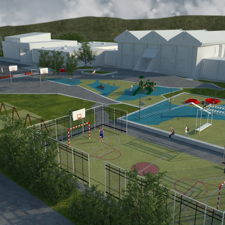 Tillögur að skipulagi skólalóðarinnar