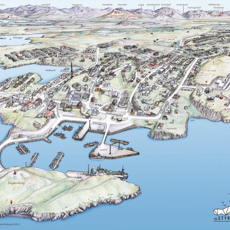 Nýtt götukort af bænum