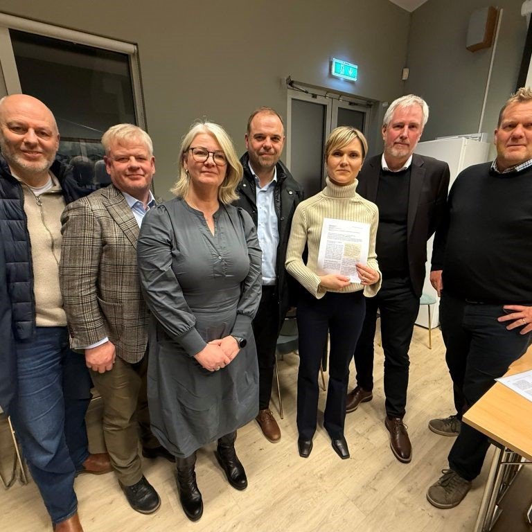 Frá fundi með forsætisráðherra í gær.