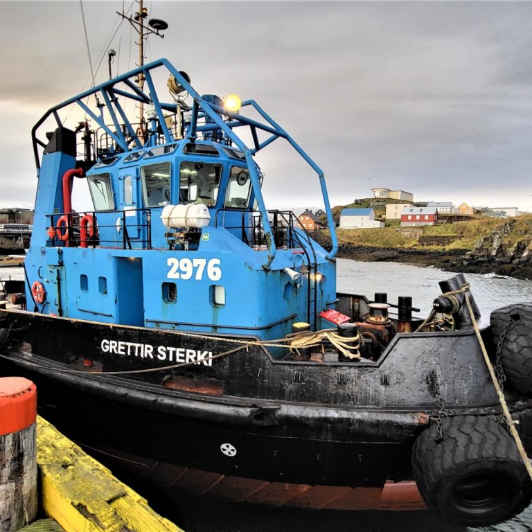 Grettir Sterki við höfn í Stykkishólmi.