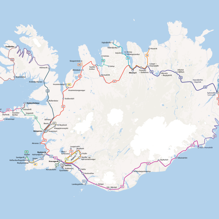 Leiðakerfi Strætó á landsbyggðinni