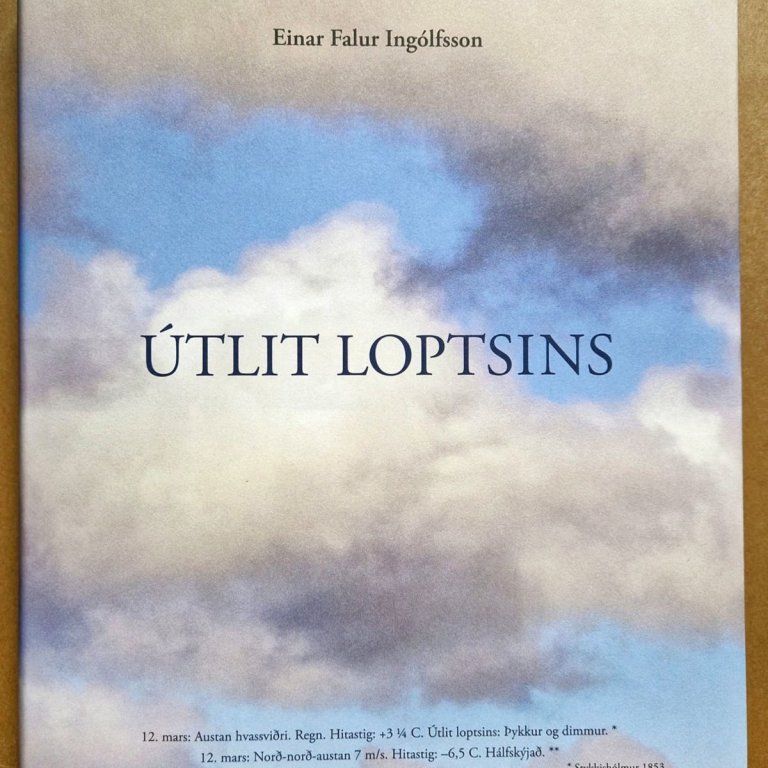 Einar Falur Ingólfsson kynnir nýja bók sína, Útlit loptsins – Veðurdagbók